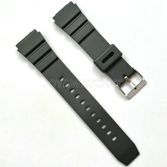 18/20/22mm Black PU Rubber Watch Band Replacement Strap for Casio