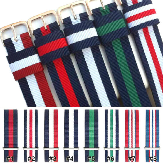 18 / 20mm Colorful Fashion Nylon Fabric Watch Band Strap for DW