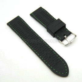 22/24/26mm Stitched Silicone Rubber Watch Band Durable Strap Thick JY91008