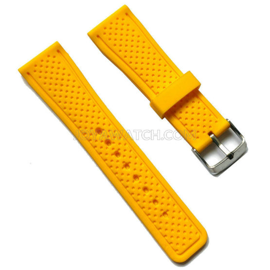 24mm Dotted Pattern Silicone Rubber Watch Band Customized Color Strap JY91017