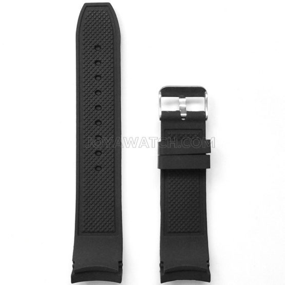 22mm Curved End Silicone Rubber Watch Band Premium Durable Strap