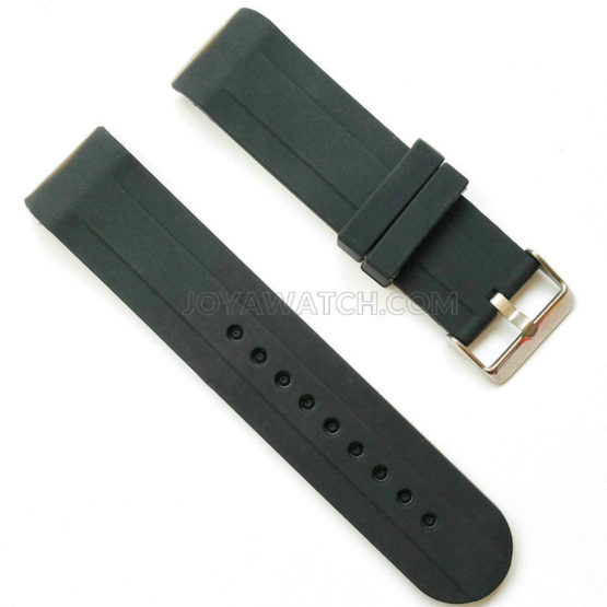 22/24mm Curved End Smooth Silicone Rubber Watch Band Strap Bracelet JY91021