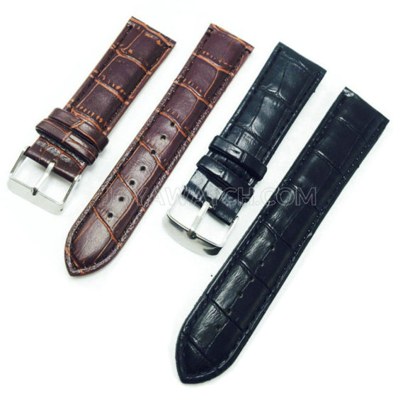 14/16/18/20/22/24mm Black Brown Leather Watch Band Strap Giveaway JY93001