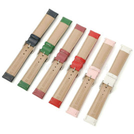 10/12/14/16/18/20/22/24mm Multi Colors Leather Watch Band Glossy Strap JY93006