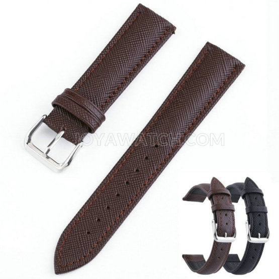 12/14/16/18/20/22/24mm Multi Colors Leather Watch Band Stitched Strap JY93008