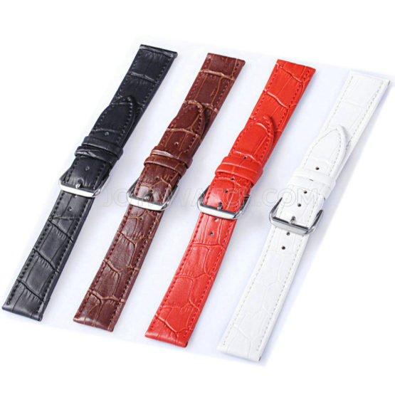 12/14/16/18/20/22/24mm Multi Colors Leather Watch Band Thin Strap JY93014