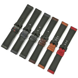 20/22mm Silicone Leather Watch Band Strap for Huawei Garmin Samsung Smart Watch JY93029