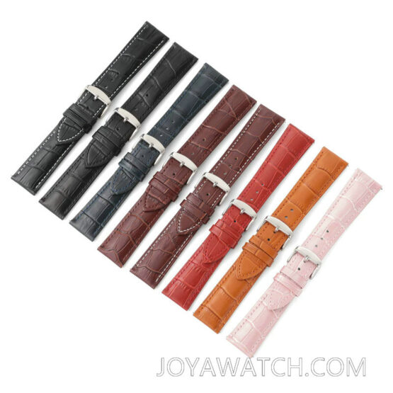 14/16/18/19/20/21/22/24mm Full Grain Calfskin Leather Watch Band Quick Release Strap JY93030