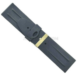 30mm Men’s Thin Classic Silicone Rubber Watch Band Soft Replacement Strap Black