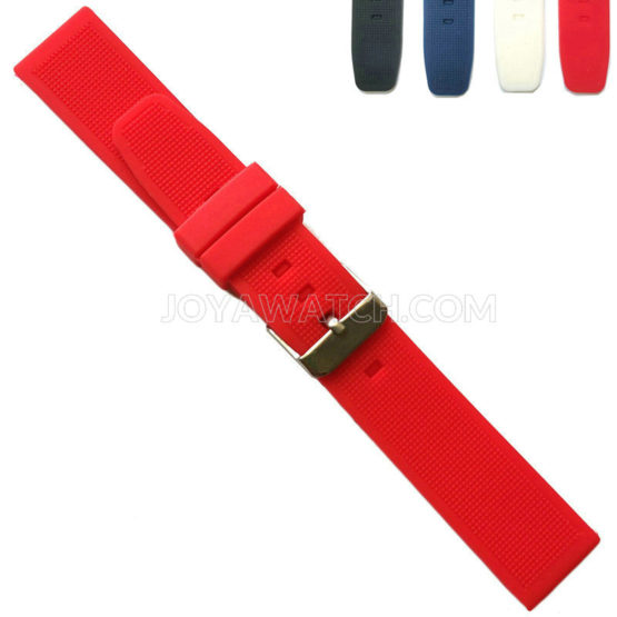 20mm Fashion Silicone Rubber Watch Band Strap Black White Red Blue