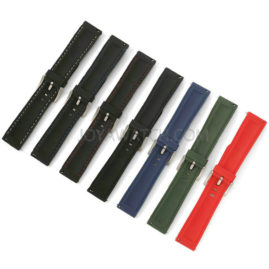18/20/22/24mm Quick Release Stitched Silicone Rubber Watch Band Stitching Strap JY91503