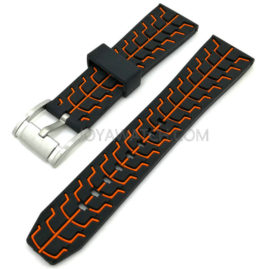 20/22/24mm Dual Colors Silicone Rubber Watch Band Replacement Fashion Stylish Strap JY91521