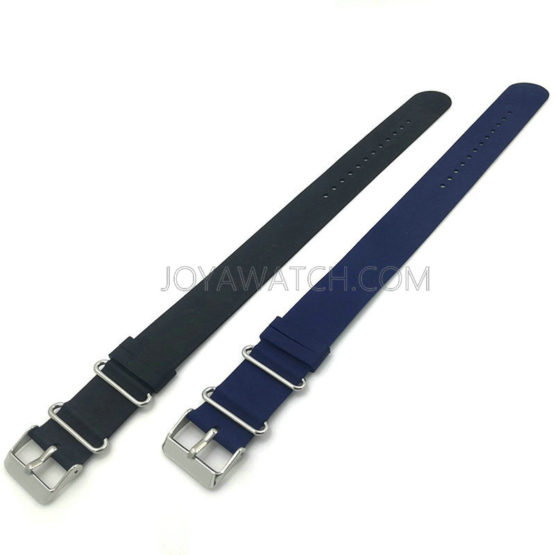 18/20/22mm One Piece Nato Silicone Rubber Watch Band Replacement Strap JY91532