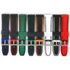 22mm New Stylish Dual Colors Silicone Rubber Watch Band Replacement Strap JY91533