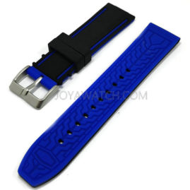 22mm New Stylish Dual Colors Silicone Rubber Watch Band Replacement Strap JY91533