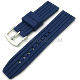 20/22/24mm Quick Release Silicone Rubber Watch Band Stripe Pattern Strap JY91535