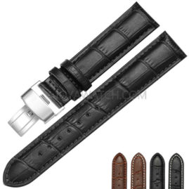 14/16/18/19/20/21/22/24mm Full Grain Leather Watch Band Replacement Straps
