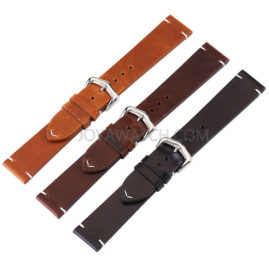 18/19/20/21/22/24mm Vintage Colorful Cowhide Leather Watch Band Premium Strap