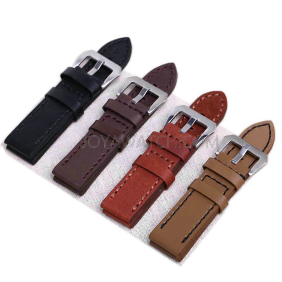 20/22/24/26mm Italian Leather Watch Band Handmade Strap Wholesale OEM