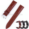 14/16/18/19/20/21/22/24mm Butterfly Clasp Full Grain Genuine Leather Watch Band Strap
