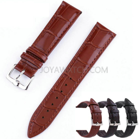 14/16/18/20/22/24mm Alligator Genuine Leather Watch Band Textured Strap Wholesale OEM