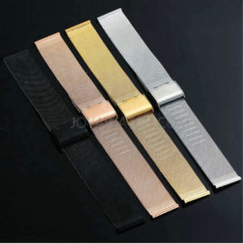 8/10/12/14/16/18/20/22/24mm Folding Clasp Stainless Steel Mesh Watch Band JY94003