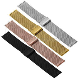 12/14/16/18/20/22/24mm 316L Stainless Steel Mesh Watch Band for Garmin DW Tissot JY94006