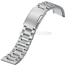 14/16/18/19/20/21/22/24mm Curved End Stainless Steel Watch Band Replacement Band JY94011