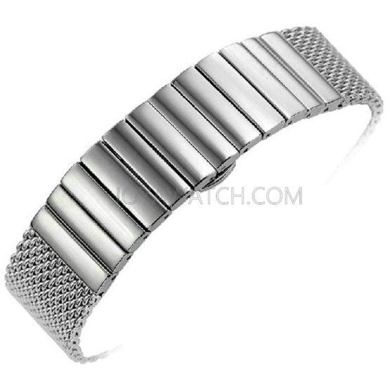 18/20/22/24mm Stylish Mesh Stainless Steel Watch Band Replacement Bracelet JY94014