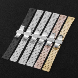16/17/18/20/22/24/26mm 316L Solid Stainless Steel Watch Band Butterfly Clasp Wholesale JY94020