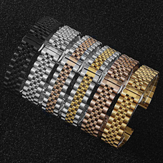 20/22mm 316L Solid Stainless Steel Watch Band with Curved End Connector for Rolex JY94028