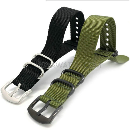 20/22/24mm Nylon Watch Band Nato Zulu Strap Black Military Green JY95008