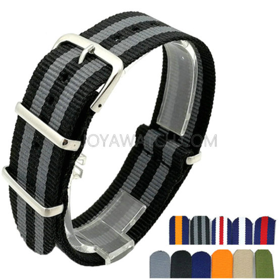 18/20/22mm Thick Nylon Watch Band Nato Zulu Strap Multi Colors JY95011