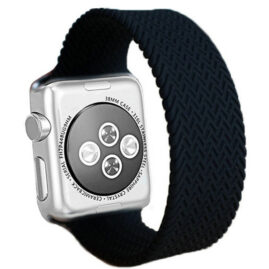 38/42mm Knit Style Silicone Rubber Watch Band Bracelet for Apple iWatch 4/5/6 JY81015