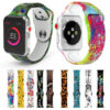 38/40/42/44mm Colored Silicone Rubber Strap Bracelet for Apple iWatch 3/4/5/6 JY81018