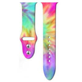 38/40/42/44mm Colored Silicone Rubber Strap Bracelet for Apple iWatch 3/4/5/6 JY81018