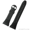Black Pu Rubber Replacement Watch Band Strap For Casio W-96H JY82007