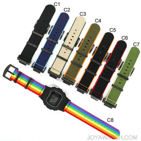 16mm Lug Width Nylon Watch Band Strap for Casio G-shock JY82008