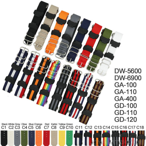 Nylon Watch Band Strap for Casio G-shock GA110 GD120 DW6900 JY82019