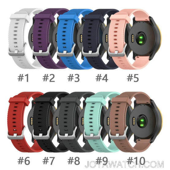 Silicone Rubber Watch Band for Garmin Move Luxe Style Dual Colors