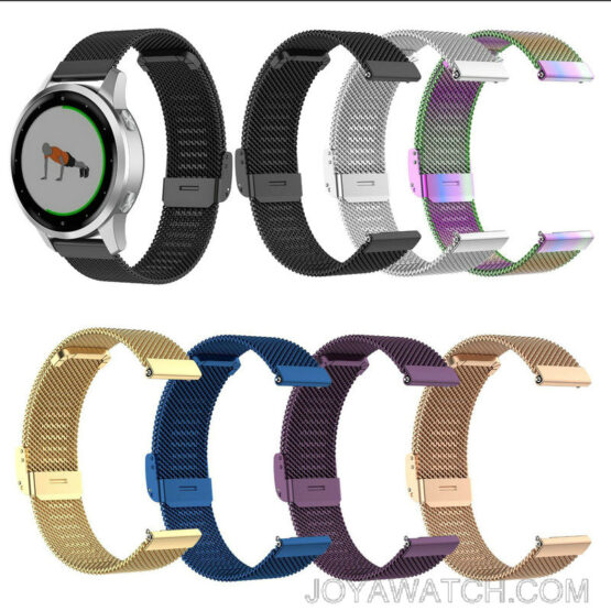 Quick Release Stainless Steel Mesh Band for Garmin Vivo Active 4