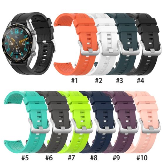 20/22mm Quick Release Silicone Rubber Watch Band for Huawei Watch JY84004