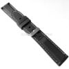 20/22/24/26/28mm White Stitching Silicone Rubber Watch Band Strap JY91005